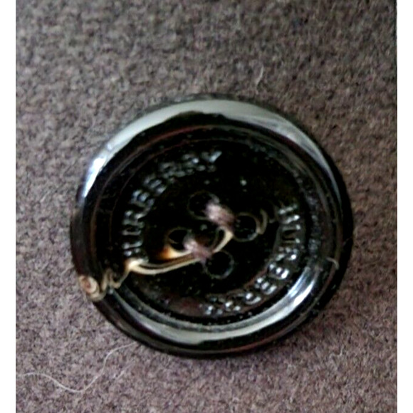 Burberry London Brown Wool Wide Collar Double Breasted Pea Women Coat US 6 - Picture 7 of 13